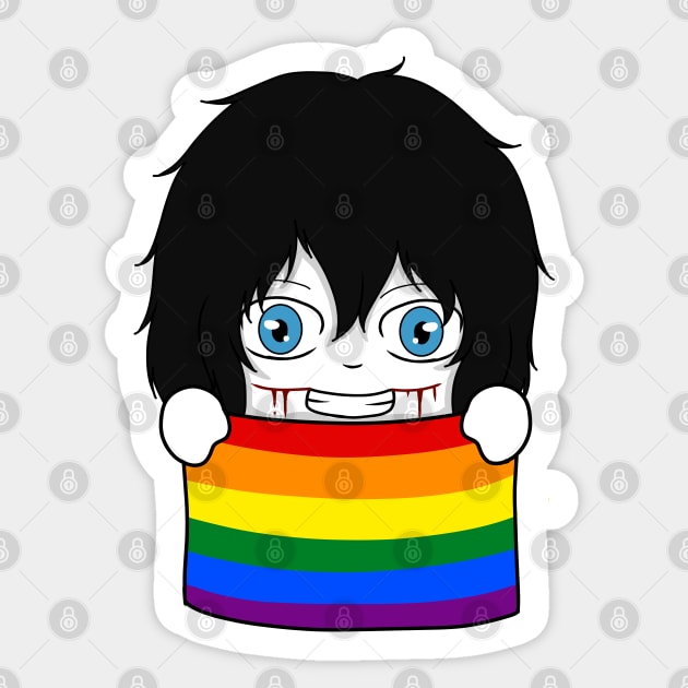 creepypasta pride chibi jeff the killer Sticker by LillyTheChibi